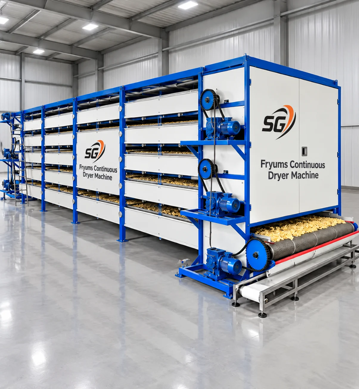 Fryums Continuous Dryer Machine